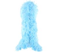 THARAHT Baby Blue Chandelle Turkey Feather Boa 2 Yards 100g for DIY Craft Home Dancing Wedding Party Halloween Costume Decoration Feather Boa