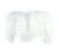 THARAHT White Ostrich Feather Boa 2PLY 2Yard Natural Fluffy Feather Boa for Crafts DIY Wedding Easter Halloween Party Costume Decoration Ostrich Feather Boa