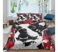 TharEau DALMATIAN 3D Printed Duvet Cover Set Animals Quilt Cover with 2 Pillow Cases Bedding Set Soft Microfiber with Zipper Closure 3 Pcs for Adults Kids King(220x240cm)
