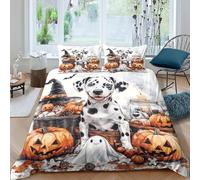 TharEau DALMATIAN 3D Printed Duvet Cover Set Animals Quilt Cover with 2 Pillow Cases Comforter Cover Hypoallergenic with Zipper Closure 3 Pcs for Adults Kids Double(200x200cm)