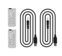 ThaRigwig SNAP-TAIN A10 Mini Drone Official Replacement Batteries with Charger Toy Drone Parts 2x A10 Mini Drone Batteries, 380mAh, Model HW752035P Drone Battery (White)