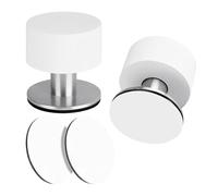 Tharvolex 2-Pack Door Stoppers, Self-Adhesive Rubber Stops, Stainless Steel, Wall & Floor Protectors for Home Office