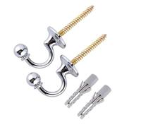 Tharvolex 2 PCS U-Shaped Curtain Holdbacks - Decorative Metal Tiebacks for Elegant Styling - Space-Saving Hooks for Home Decor