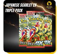 Pokemon Scarlet and Violet Base Set - Scarlet Ex Japanese Pokémon Booster Bundle - 3 Packs