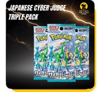 That Chunky Yellow Mouse Pokemon Temporal Forces Cyber Judge Japanese Booster Bundle 3 Packs in Blue That Chunky Yellow Mouse Blue
