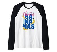 that is Bananas Vintage Beech Wear Holiday Fruit Food Pun Raglan Baseball Tee