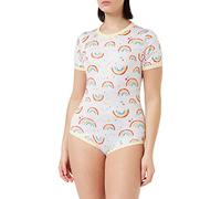 That is not a Banana - Rainbow Cloud Print Adult Bodysuit | Soft Cotton Stretch Onesie with Snaps - XXL