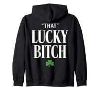 That Lucky B tee - Funny St Patrick’s Day Shamrock for Women Zip Hoodie