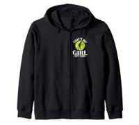 THAT’S MY GIRL OUT THERE Tennis Statement Zip Hoodie