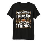 That’s What I Do I Drink Rye Whiskey Funny Vintage Premium T-Shirt