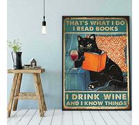 That_S What I Do I Read Books I Drink Wine And I Know Things Poster Wall Decoration Metal Sign Poster 8x12 inches
