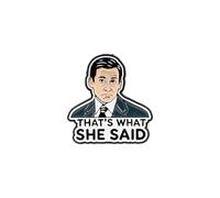 That’s What She Said Retro Pop Culture Meme Enamel Pin For Nostalgia Millennials, Funny Sarcastic Adult Joke Pin Brooch, Sarcastic Millennials Meme Brooch Badge, Classic Novelty Quote Lapel Badges