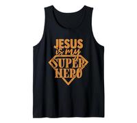 That Says Jesus Is My Super Hero - Christian Faith Tank Top