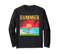 That Says The Word Summer with Flamingo Art Long Sleeve T-Shirt