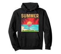 That Says the Word "Summer" with Flamingo Art Pullover Hoodie