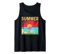 That Says The Word Summer with Flamingo Art Tank Top