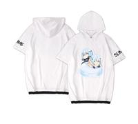 That Time I Got Reincarnated As A Slime Hooded Short Sleeved T-Shirt Cute Slime Printed Tops Hoodies Rimuru Tempest Printed T-Shirt Tee for Teens Adults