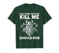 That which Does not Kill me Viking Odin T-Shirt, Men, Dark Green, X-Large