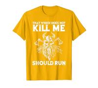 That which Does not Kill me Viking Odin T-Shirt, Men, Golden Yellow, Large