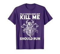 That which Does not Kill me Viking Odin T-Shirt, Men, Purple, Medium