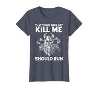 That which Does not Kill me Viking Odin T-Shirt, Women, Heather Blue, Small