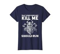 That which Does not Kill me Viking Odin T-Shirt, Women, Navy Blue, XX-Large