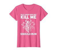 That which Does not Kill me Viking Odin T-Shirt, Women, Pink Heather, Medium