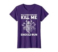 That which Does not Kill me Viking Odin T-Shirt, Women, Purple, Small