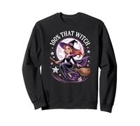 That Witch Magic Flying by Moon Halloween Sweatshirt