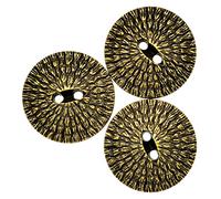 THATCH Effect Domed 2 Hole Buttons Antique Brass 23mm (06)