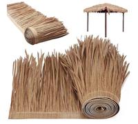 Thatch Roof 39x20in Mexican Grass Roll Vivid Artificial Thatch Roofing Insulated Waterproof Antiflaming Cuttable Bendable PE ideal for Home Palapa Hut Bar