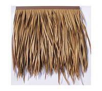 Thatch Roof Artificial Fake Straw Fake Thatch Artificial Thatch Tile Plastic Thatch Decoration Straw Fake Grass Thatch Roll Flame Retardant(Yellow a,6pcs)