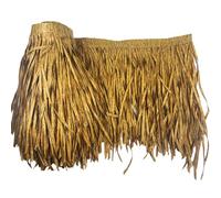 Thatch Roof Plastic Artificial Thatch Roofing Realistic Grass Palapa Roofing for Tiki Bar Fence Hut Garden Patio, Light Brown