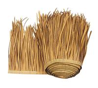 Thatch Tile Palm Runner Roll Plastic PE Straw Roof Decorative Create A Tropical Paradise With Straw Color Thatch Tile Palm Runner For Tiki Bar Garden Patio Gazebos Wal(Size:0.5m* 10m (19.68in*32.8ft))