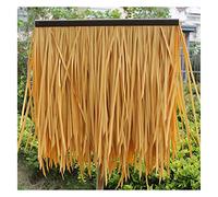 Thatch Tile Plastic PE Straw Fake Straw Man-Made for Grass Roof Farmhouse Winery Roof Decoration Hair Grass Roof Resistant Thatch(Yellow a,10pcs)