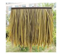 Thatch Tile Plastic PE Straw Fake Straw Man-Made for Grass Roof Farmhouse Winery Roof Decoration Hair Grass Roof Resistant Thatch(Yellow c,10pcs)