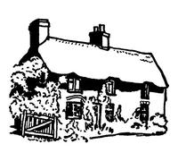 'Thatched Cottage' Rubber Stamp - Unmounted Design for Crafting & Scrapbooking, A8 (RS00026401)