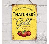 Thatcher Cider Vintage Tin Sign Metal Decor Metal Sign Wall Metal Tin Sign 8X12 Inches