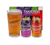 Thatchers Cider Gift Set - 1x Thatchers Apple & Blackcurrant, 1x Blood Orange, 330 ml & Branded Thatchers Pint Glass, Alcohol Gift Set - Ciders Selection Set, Cider Gifts for Men, Women, Birthday
