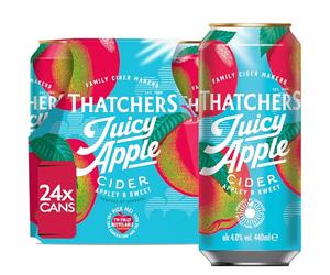Thatchers Juicy Apple - 24 x 440ml Cans, Crisp, Sweet Apple Cider