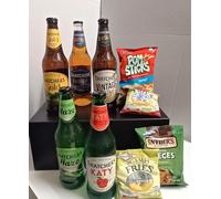 Thatchers Somerset Mixed Cider Gift Set with Gold, Vintage, Rascal, Katy, Haze Varieties, 5 x 500ml Bottles, Snacks Selection Pack Including Crisps and Pretzels