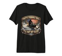 That's A Terrible Idea I'll Get My Sled Snow Snowmobile USA Premium T-Shirt