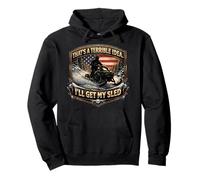 That's A Terrible Idea I'll Get My Sled Snow Snowmobile USA Pullover Hoodie