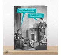 That's A Weird Way To Start A Conversation... - Funny Retro Greetings Card