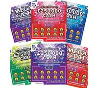 That's Amazing 6 X Fake Joke Winning Scratchcards Lottery Ticket Scratch Cards - All appear to win from £50,000 to £250,000 (Multi Pack A)