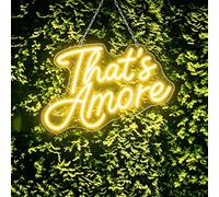 That's Amore Neon Sign LED Neon Light Wall Hanging Romantic Decor Lamp for Wedding Engagement Anniversary Valentine's Day Bedroom Home Cafe Restaurant,USB Powered