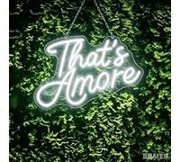 That's Amore Neon Sign LED Neon Light Wall Hanging Romantic Decor Lamp for Wedding Engagement Anniversary Valentine's Day Bedroom Home Cafe Restaurant,USB Powered