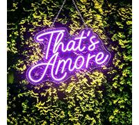 That's Amore Neon Sign LED Neon Light Wall Hanging Romantic Decor Lamp for Wedding Engagement Anniversary Valentine's Day Bedroom Home Cafe Restaurant,USB Powered