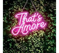 That's Amore Neon Sign LED Neon Light Wall Hanging Romantic Decor Lamp for Wedding Engagement Anniversary Valentine's Day Bedroom Home Cafe Restaurant,USB Powered