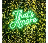 That's Amore Neon Sign LED Neon Light Wall Hanging Romantic Decor Lamp for Wedding Engagement Anniversary Valentine's Day Bedroom Home Cafe Restaurant,USB Powered